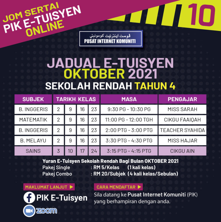 jadual tahun 4