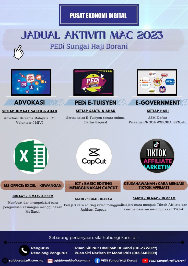 JADUAL AKTIVITI MAC 2023