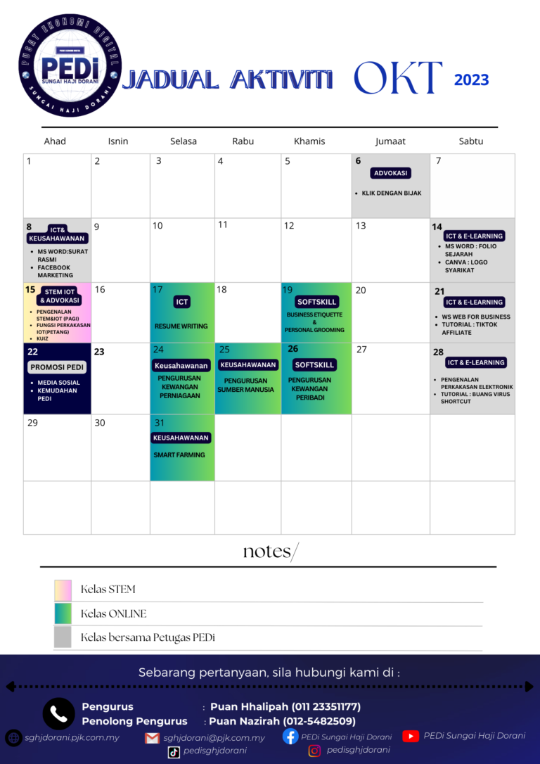 JADUAL AKTIVITI OKT PEDI 2023 6